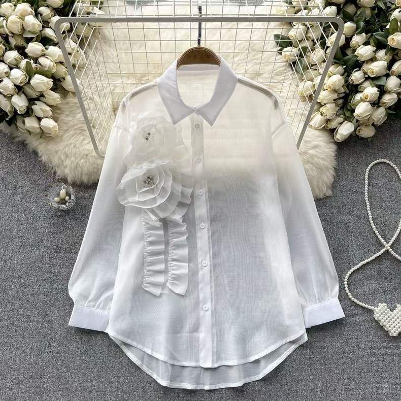 Organza flower top