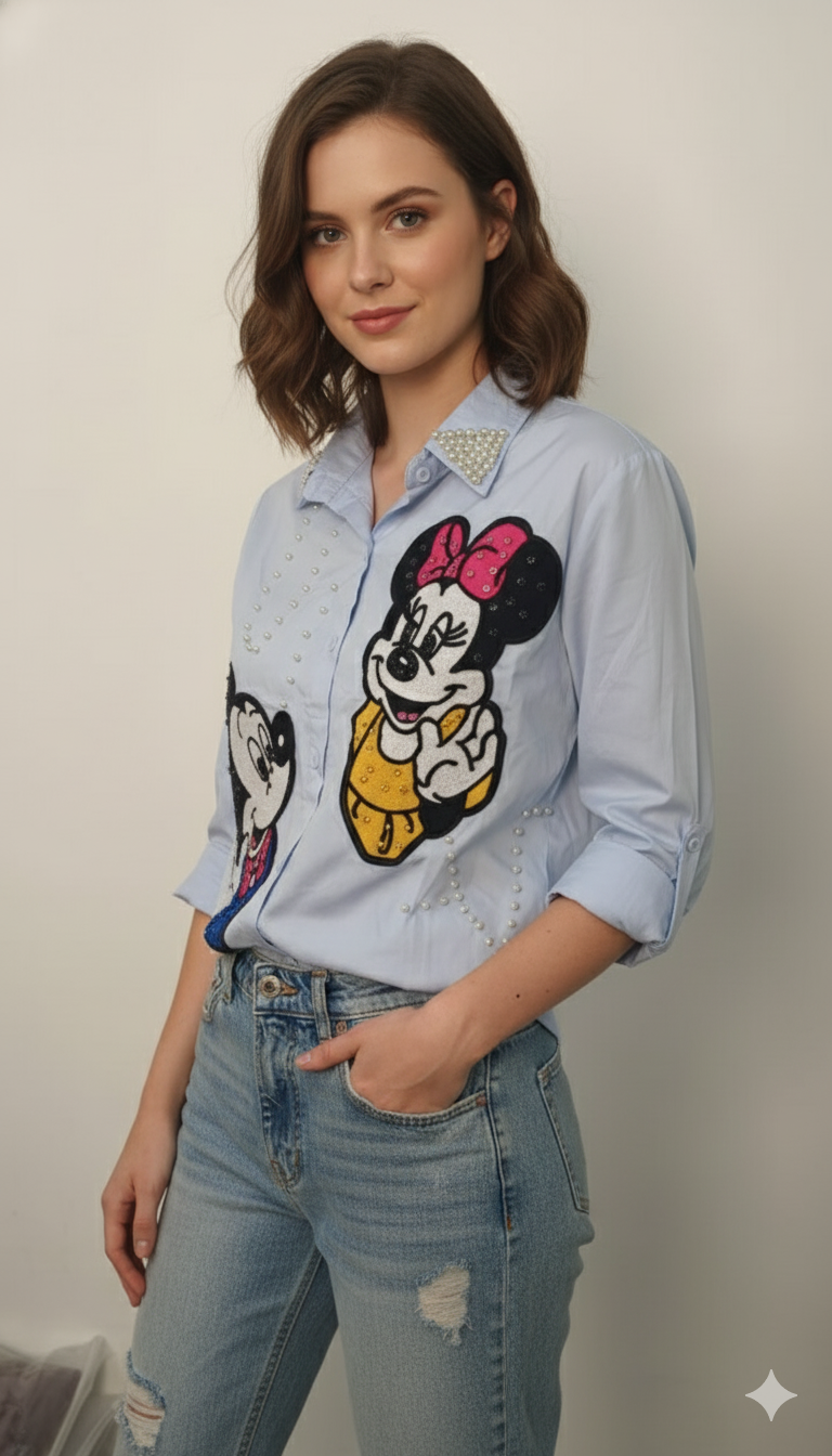 "Mickey Glam Button-Downs shirts