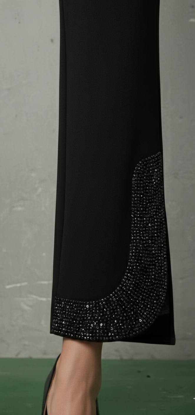 Black Glam Shimmer Pants