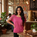 sparkle shoulder short sleeve top