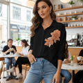 Floral Detail Oversized Blouse shirt