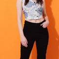 "Chic High-Waist Bootcut Jeans"