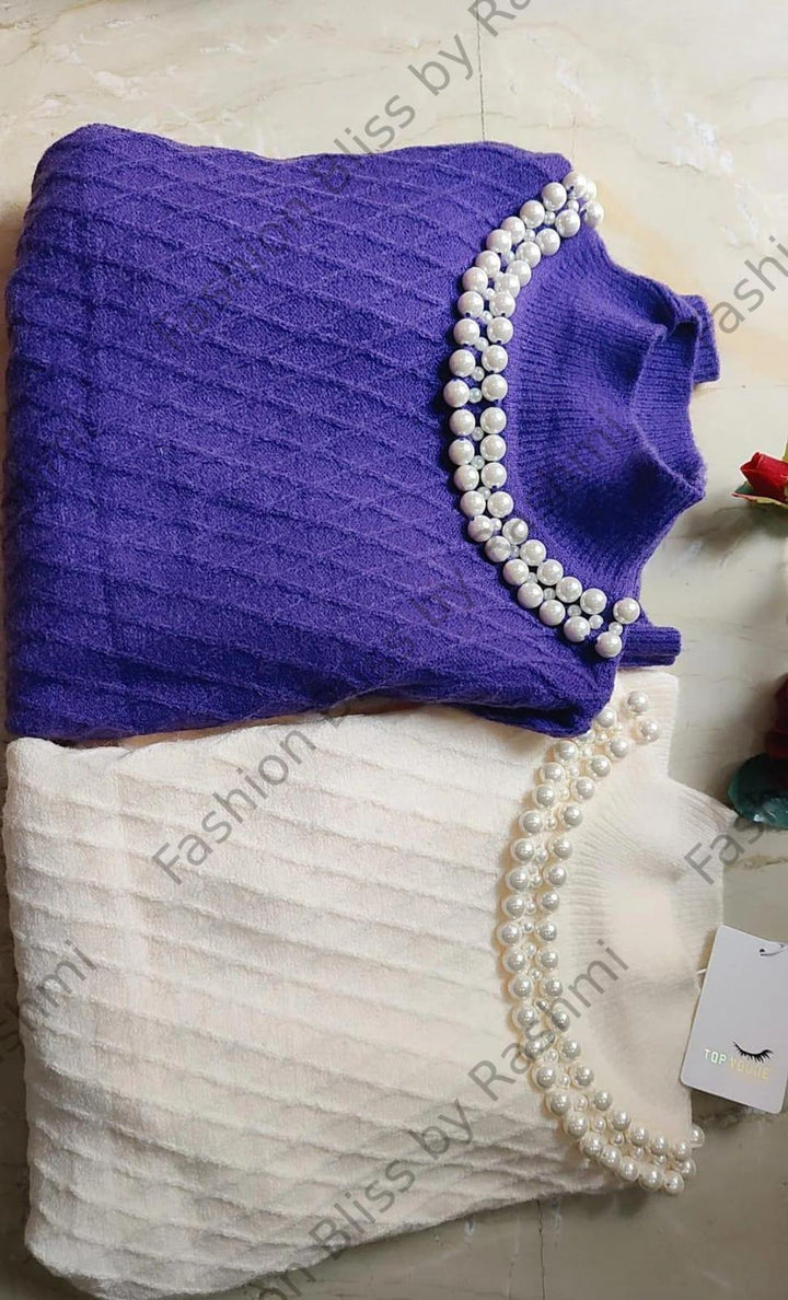 Premium winter dress with pearl work -  by Fashion Bliss by Rashmi - Winter collection, Winter dress, Winter top