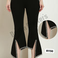 High waist designer cut stretchable pant - Payal Sworovski