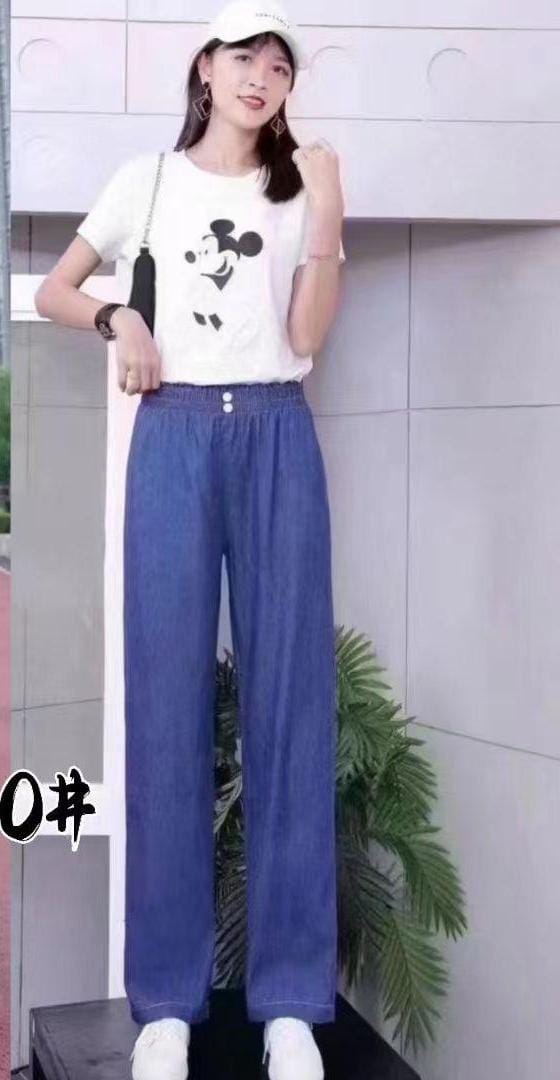 Casual Chic Wide-Leg Denim Pants – Effortless Comfort & Style!"