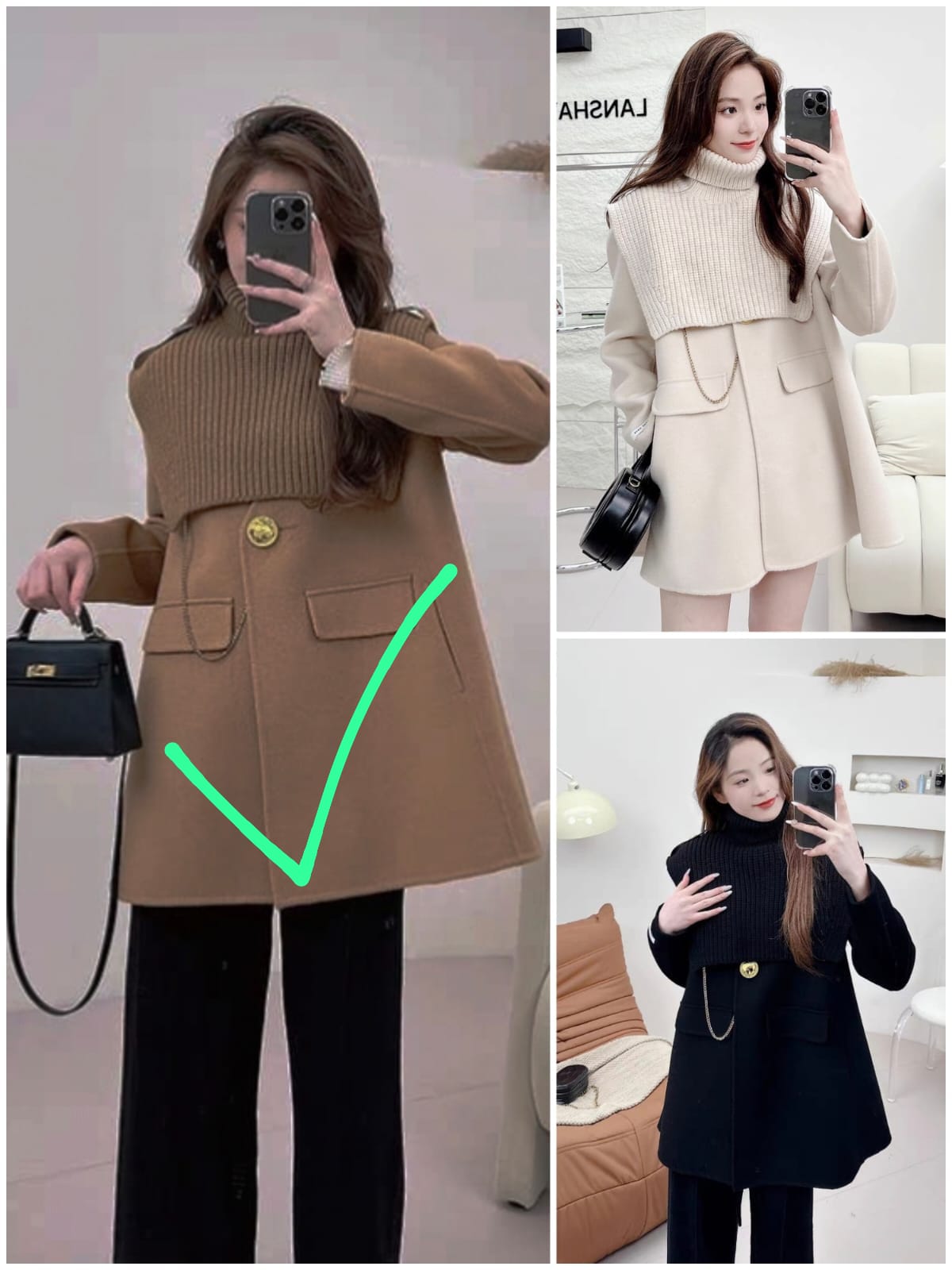 Korean style  long coat free size