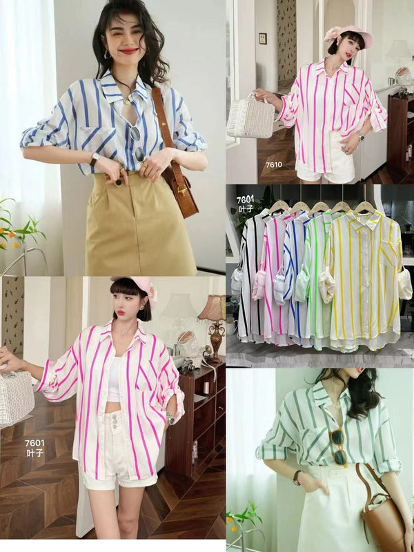 "Cool & Casual: Striped Cotton Shirts"