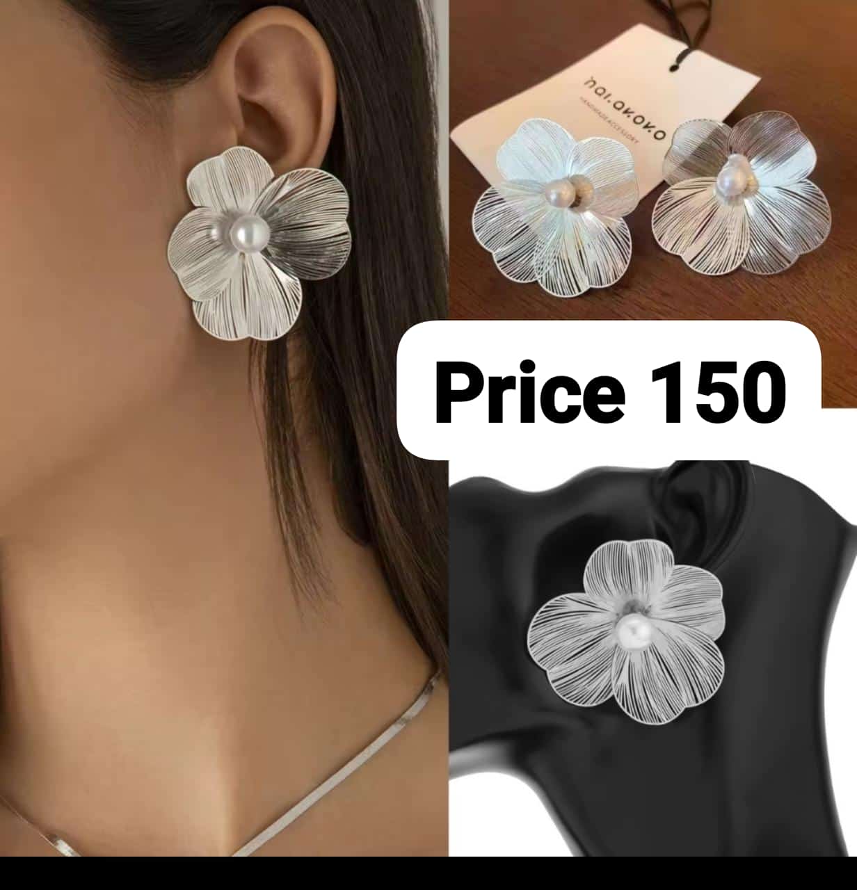 "Elegant Floral Earrings – New Arrival!"