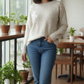 Cozy Blossom Embroidered Pullover