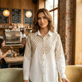 Rustic Earth-Tone Chevron Shirt