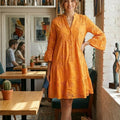 Rosewood Eyelet Tiered Babydoll Dress
