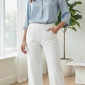 Women high waist comfortable Straight pant