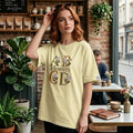 A-D Floral Oversized Graphic T-Shirt