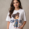 Denim Doll print  Graphic  tee
