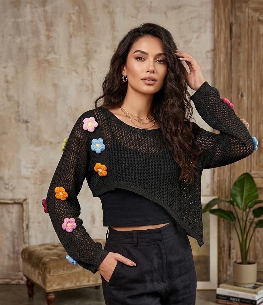 crochet 3D 🌺🌺 bustier top