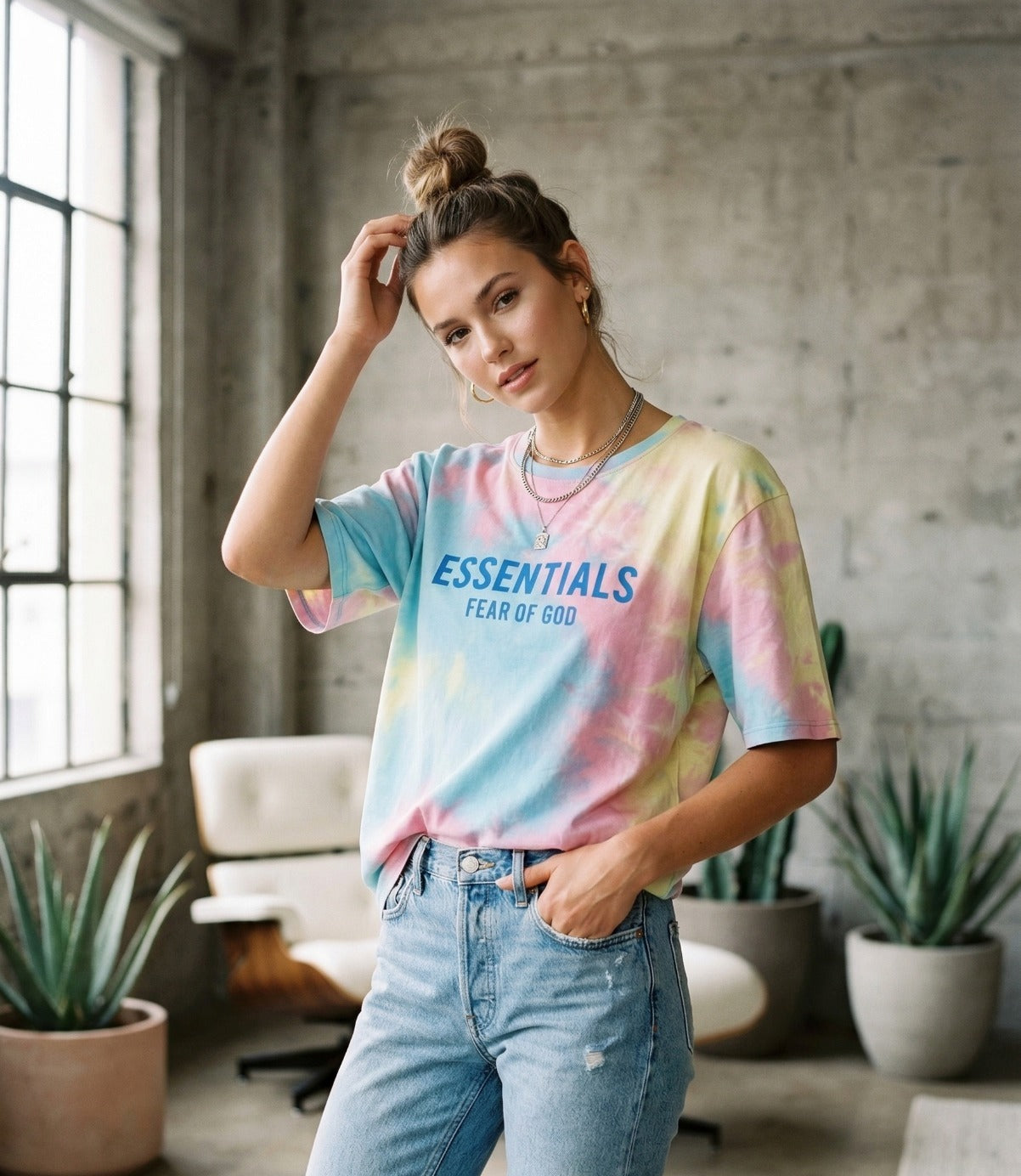 Essentials Fear of God "Cloud Wash" Oversized T-Shirt