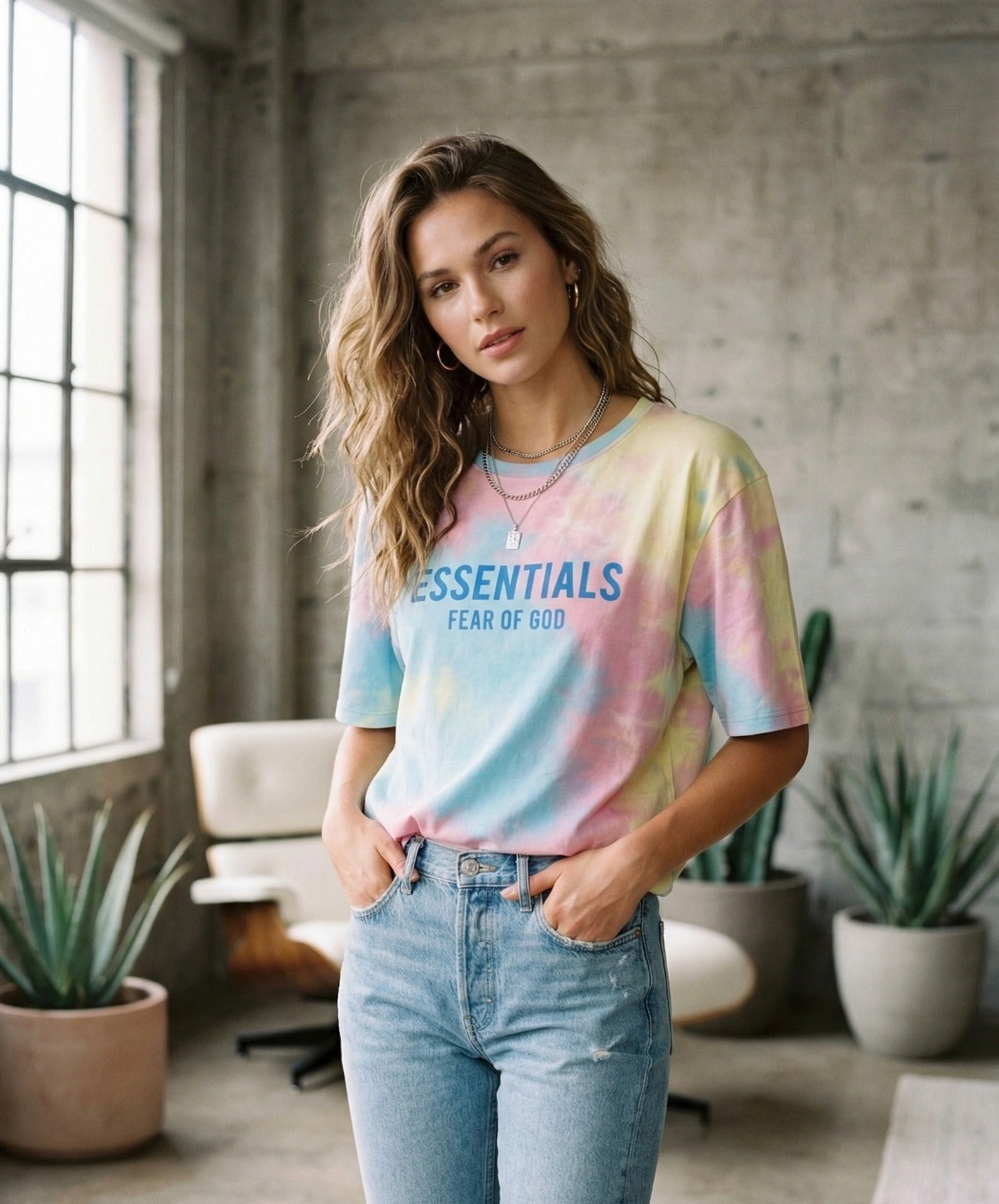 Essentials Fear of God "Cloud Wash" Oversized T-Shirt