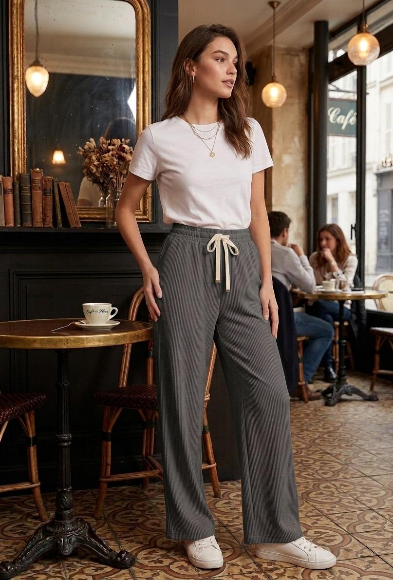 Pleated High-Waisted Trousers