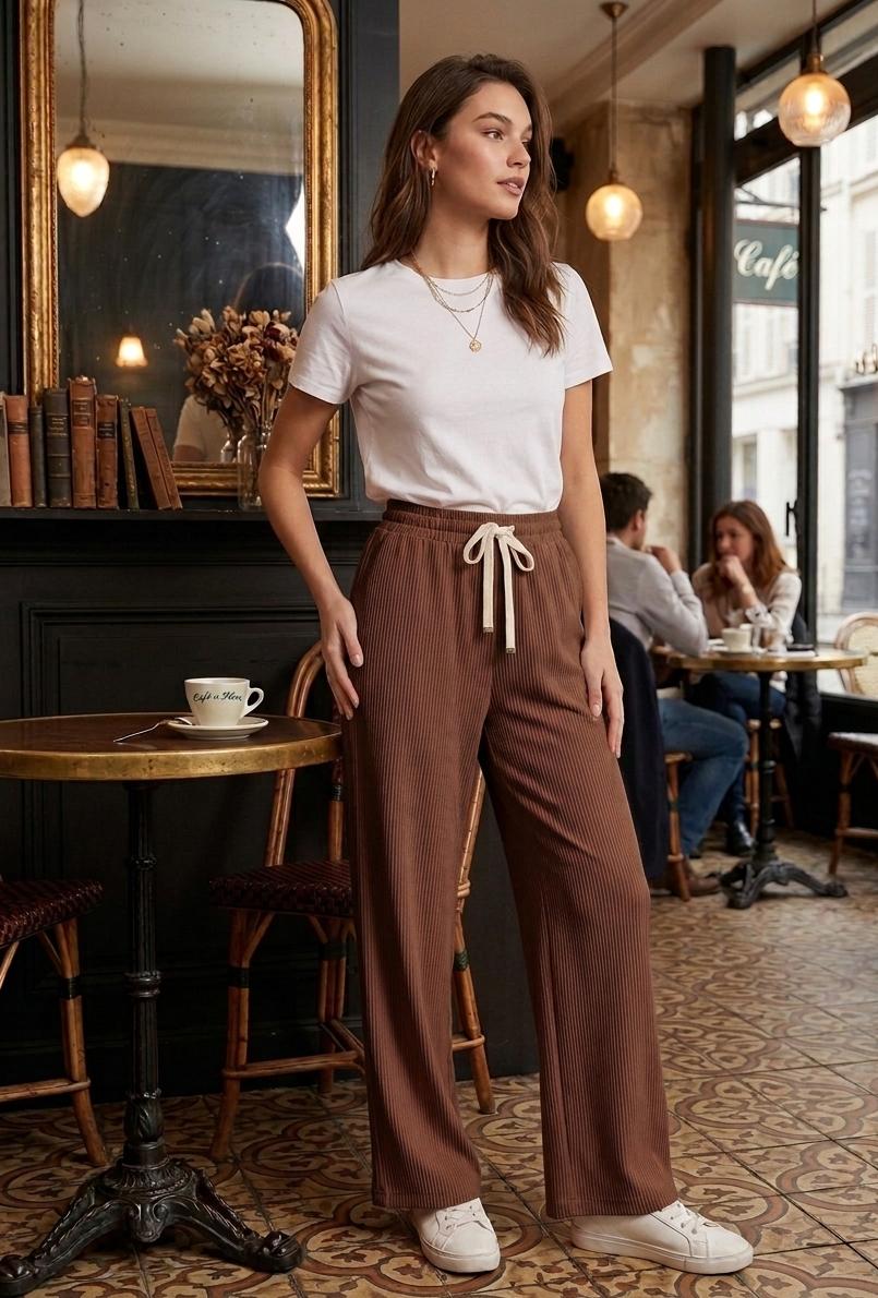 Pleated High-Waisted Trousers