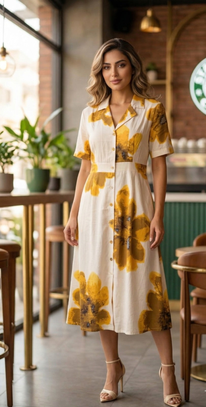 The Watercolor Bloom Midi dress