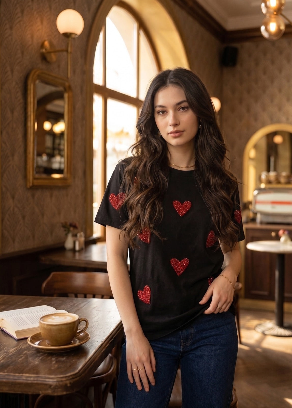 Heartbeat Sequin Tee