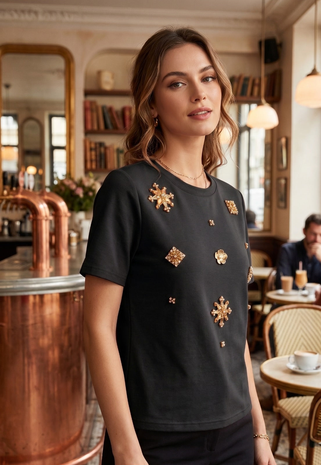 Bistro Gold Medallion Tee