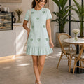 Heart Embellished with Ruffle Detail dress