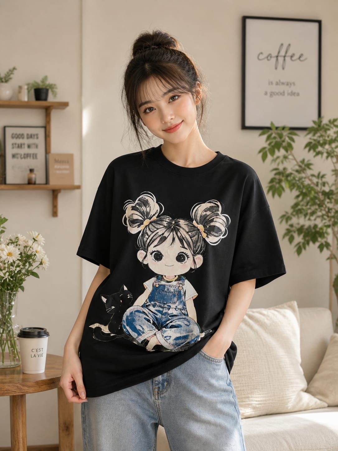 Premium Cotton Girl Cotton T-shirt