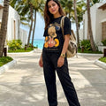Oversized Tee & Wide-Leg Trouser cord Set