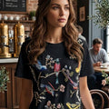 Bloom & Bird Embroidered Cotton T-Shirt