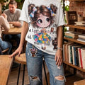 Cute Doll Print Oversized T-Shir