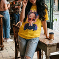 Women's Plus Size Denim Shirt & Shorts Set