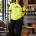 Women's Plus Size Relaxed Fit Lounge T-Shirt and Track Pants Cord Set