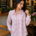Elegant Floral Embroidery Shirt