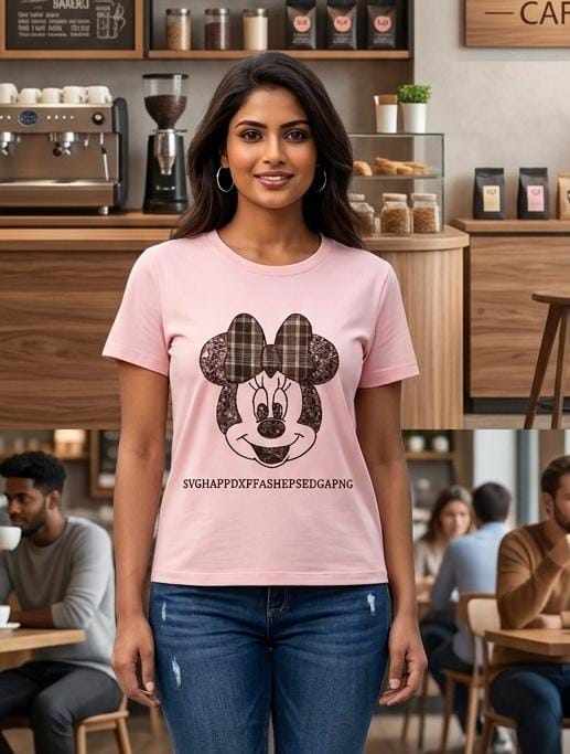 Women Mickey Print T-Shirt