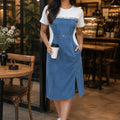 Elegant Denim Fusion Dress