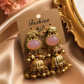 Royal Elephant Stone Jhumka Earring
