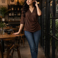 Elegant Sequin Shimmer V-Neck Top