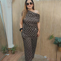 Polka Dot One-Shoulder Co-Ord Set