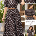 Women’s Polka Dot Fit & Flare Midi Dress