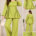 Polka Dot Side-Tie Cord Set for Women