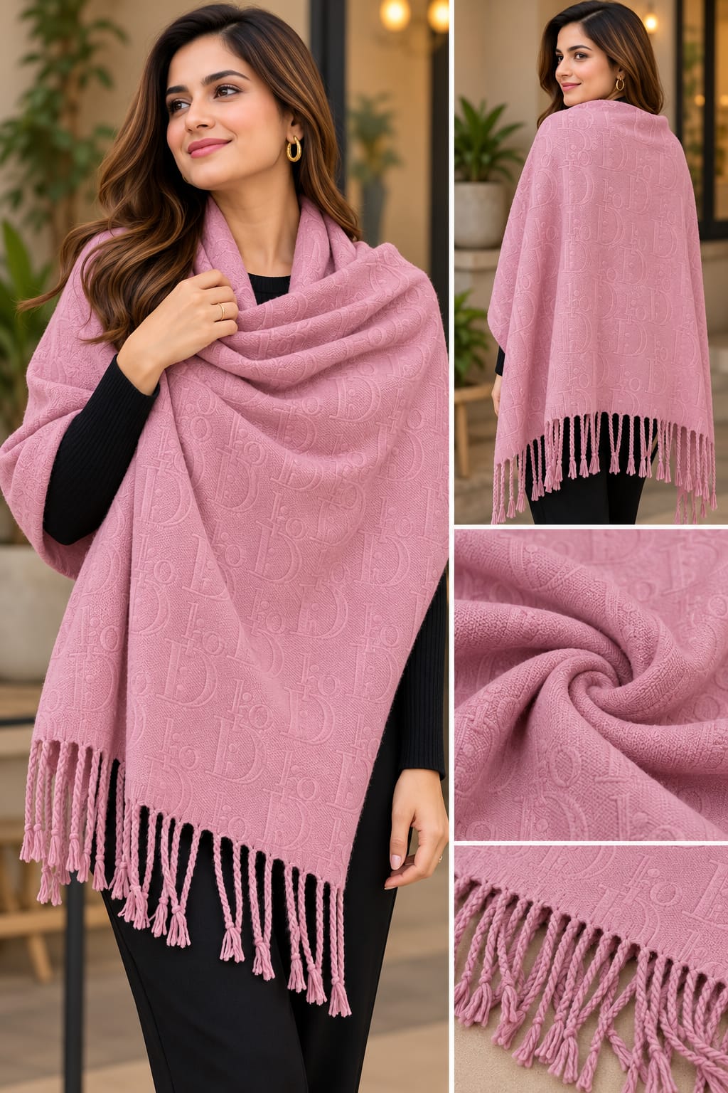 Winter Elegance Wrapped in Luxury 💕✨ Premium Tassel Shawls in Beautiful Pastel Shades