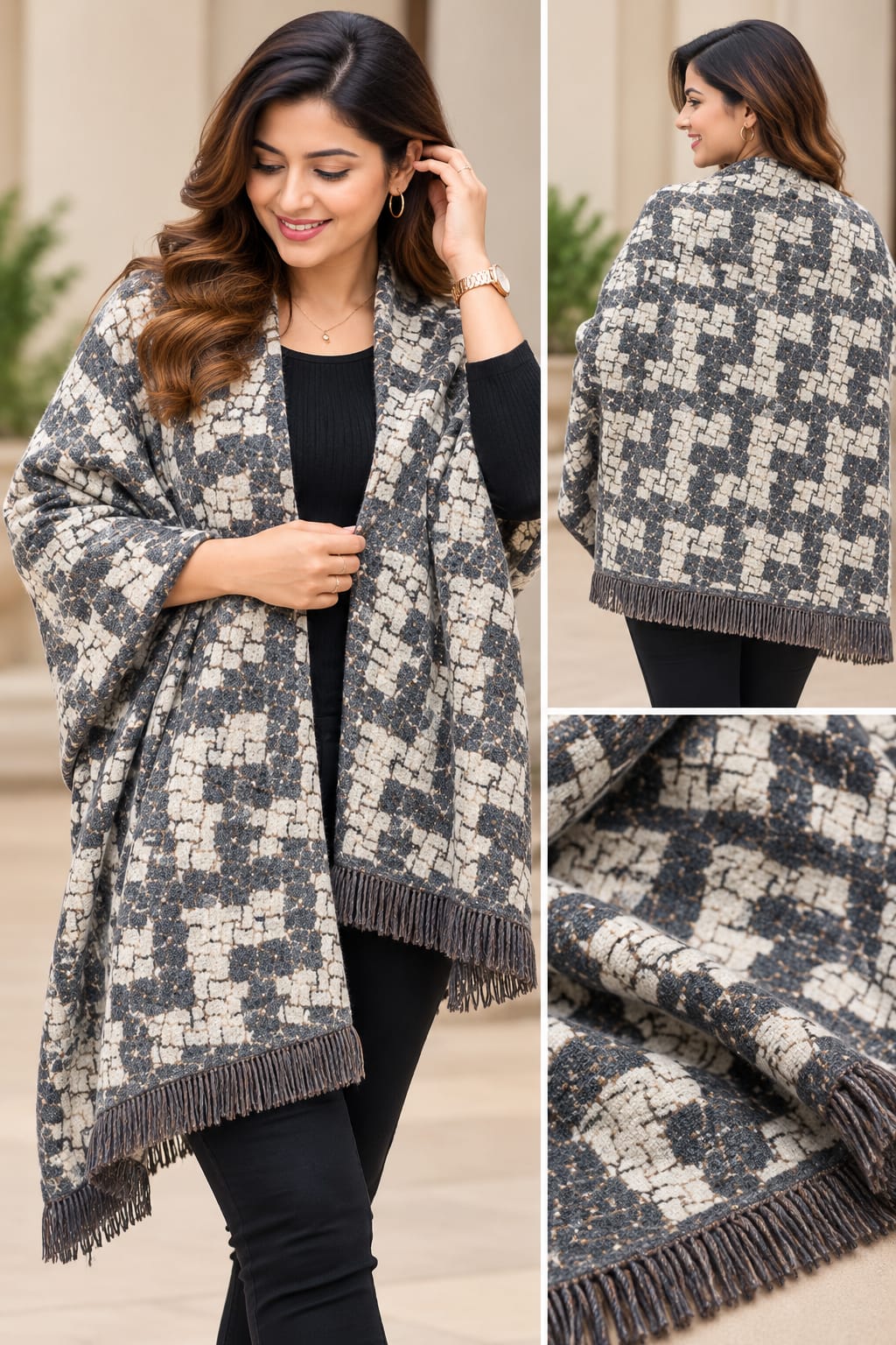 Winter Elegance Wrapped in Style ✨ | Premium Tassel Shawl Collection