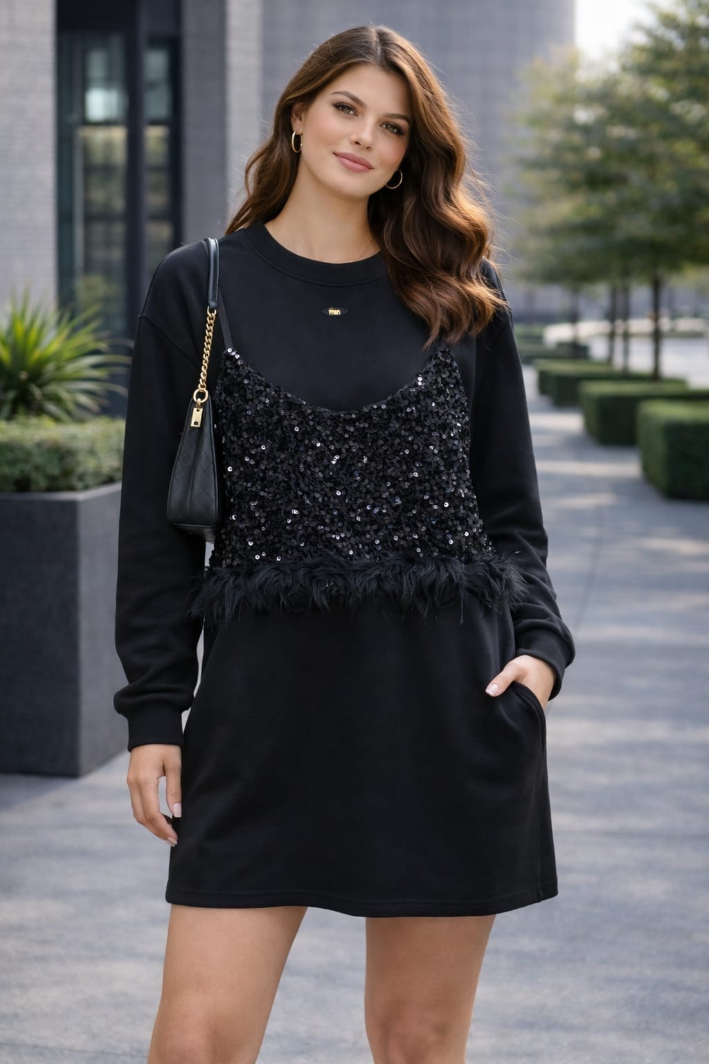 Sparkle Layered Dress