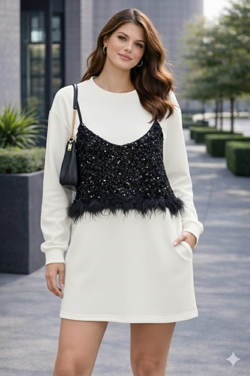 Sparkle Layered Dress