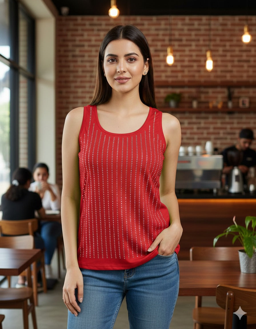 The Crystal-Detail Knit bustier