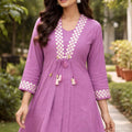 The Boho-Chic Mirror & Shell Detailed Kurti
