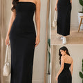 "Denim black beauty tube dress "