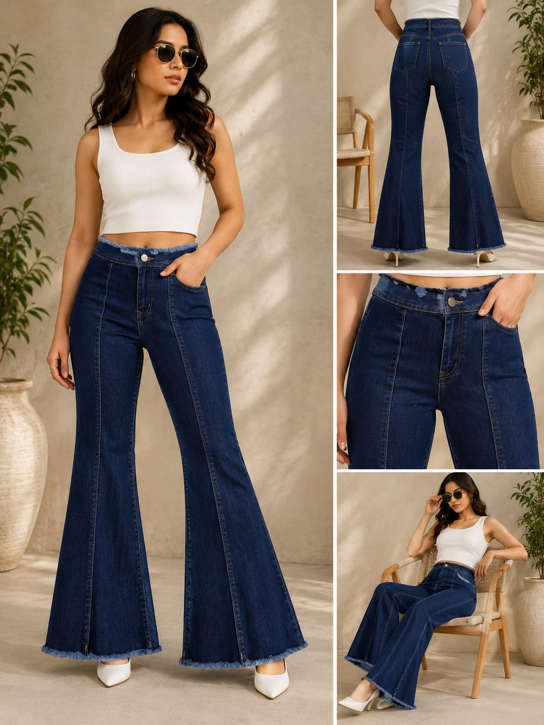 Boot cut blue basic classic denim jean