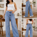 "Pearl Pocket Straight Fit Denims”